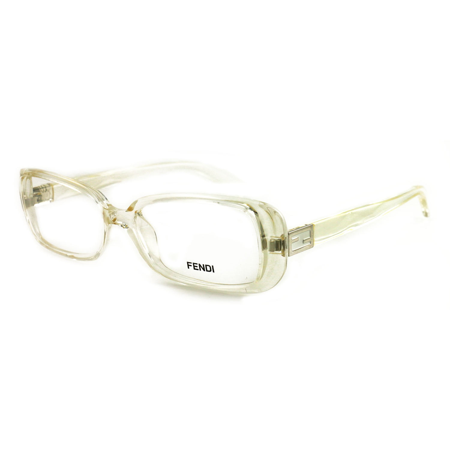 Fendi Women Eyeglasses FF898 000 Clear 24 50 14 Full Rim Rectangle