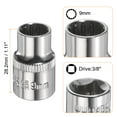 thumbnail image 2 of Uxcell 2pcs 12 Points Socket 3/8" Drive 9mm Metric Shallow Impact Socket, 2 of 7