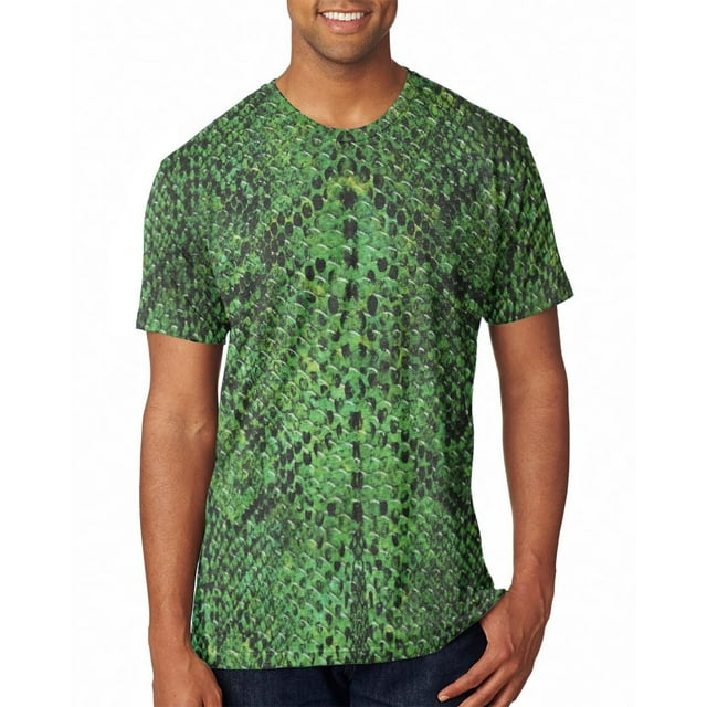 Halloween Green Snake Snakeskin Costume All Over Mens T Shirt