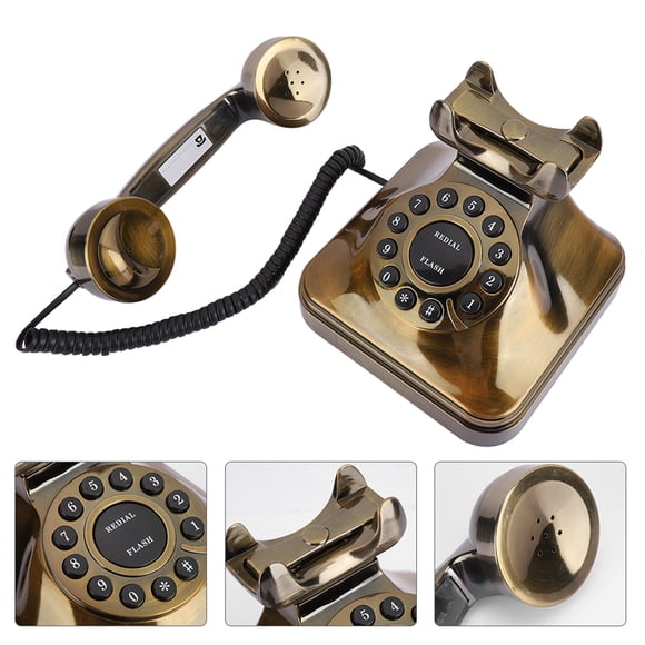 Teléfono Vintage De Bronce, Teléfono Fijo, Para Decoración De Interiores, Hogar, Familia