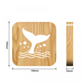 thumbnail image 3 of Whale Tail LED Night Light Wooden 3D Light Creative Wooden Light Simple Living Room Decoration Atmosphere Light Table Light, 3 of 4