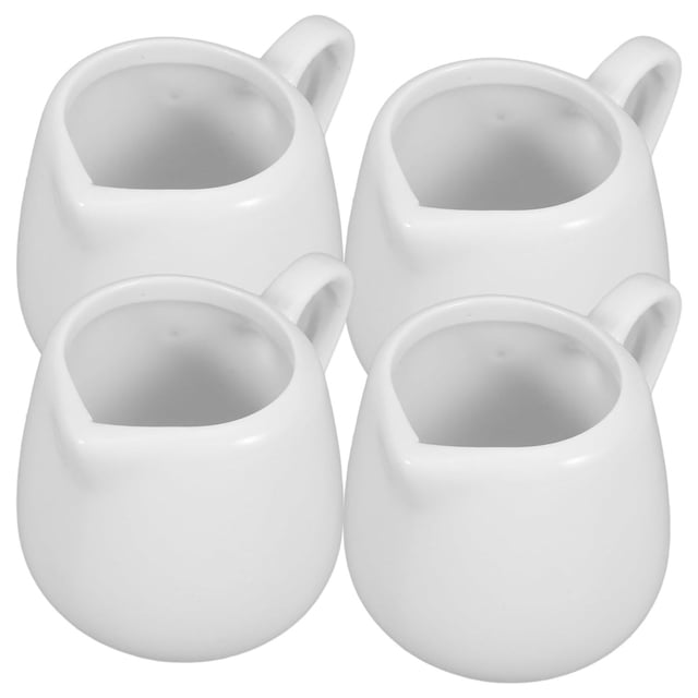 Juego De 4 Jarras De Crema Cerámicas Con Asa De 50 Ml Para Café Té Leche Y Salsas Pequeñas Elegantes Y Funcionales