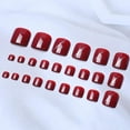 thumbnail image 1 of LLC Solide Rouge Carré de Mode Court Tout Compris Ongles pour les Femmes et les Filles - 72 Pièces, 1 of 4