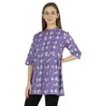 thumbnail image 4 of Moomaya Printed Cotton Tunic Top For WoMen's Mandarin Collar Ethnic Wear Pin Tuck Kurti, 4 of 7