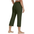 thumbnail image 5 of Mohiass Capri Pants for Women, Summer Casual Pull On Womens Capris, Women's Casual Pants & Capris, Ladies Capris with Pockets Army Green 3XL, 5 of 5