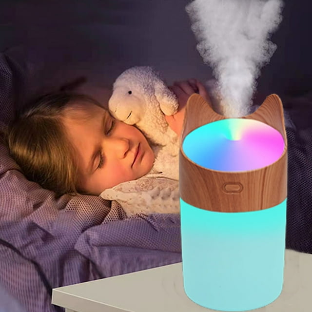 COFEST Cute Mini Humidifier- Mini Cool Mist Humidifier for Kids Bedroom, Small Humidifier for Desk & Plants & Office with USB, Quiet Coffee