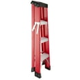 thumbnail image 2 of CQSXDA 41" Fiberglass Step Ladder, 500 lb Capacity, Non-Conductive Insulated Ladder with Non-Slip Feet, Red, 2 of 11