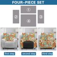 thumbnail image 5 of SCRAWLGOD Hippie Flower Orange Recliner Chair Covers Stretch Recliner Slipcovers Reclining Furniture Protector Washable Sofa Couch Cover with Storage Pocket for Pets Dog Cat, 5 of 7