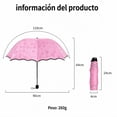 thumbnail image 3 of Sombrilla Mágica con Flores Cambiantes | Paraguas Doble Uso Sol/Lluvia UPF 50+ | Vinilo Negro Térmico 110cm | Portátil Compacta para Mujer | Anti-UV y Impermeable, 3 of 3