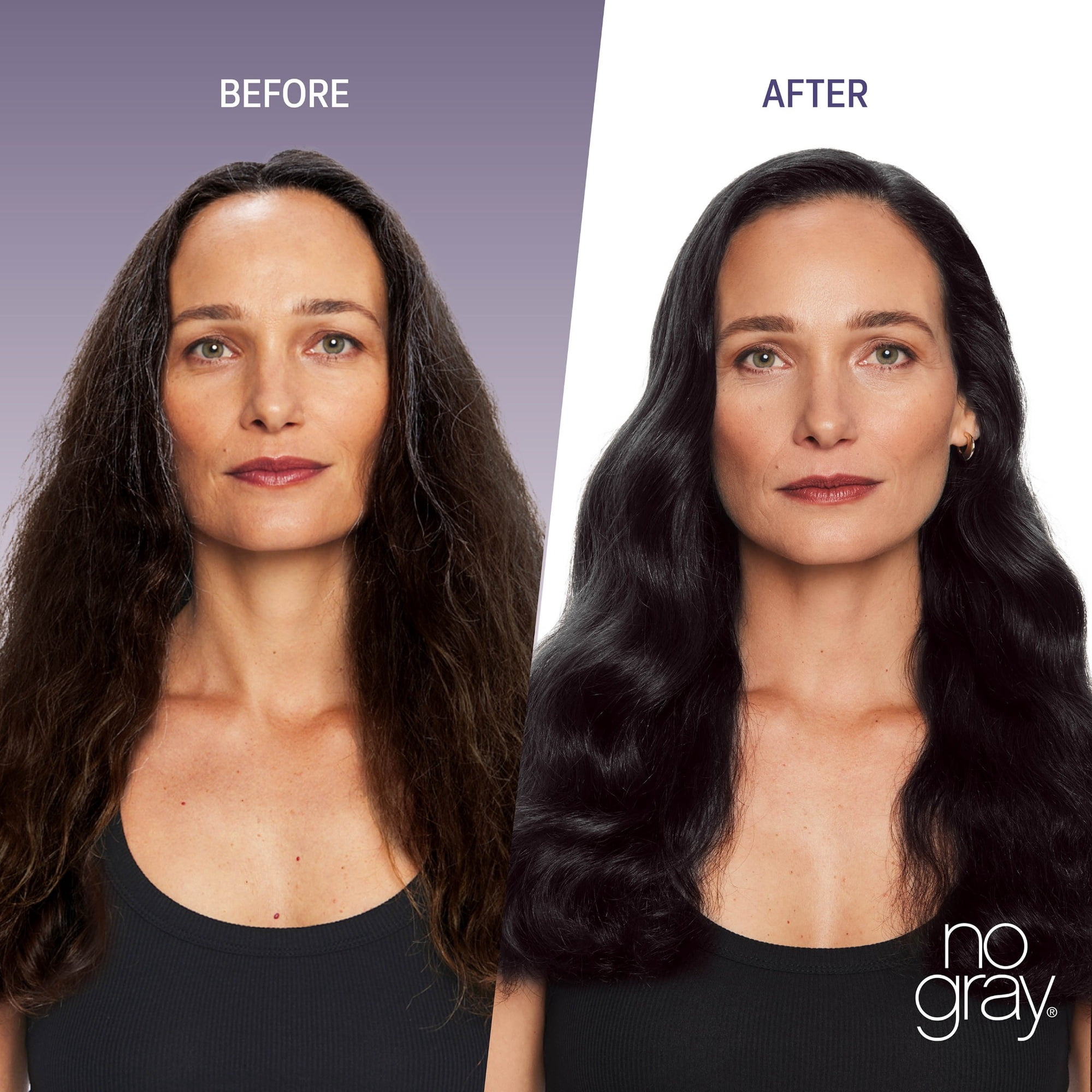 No Gray Quick Permanent Hair Color Shampoo, Black, 8.45 fl. oz