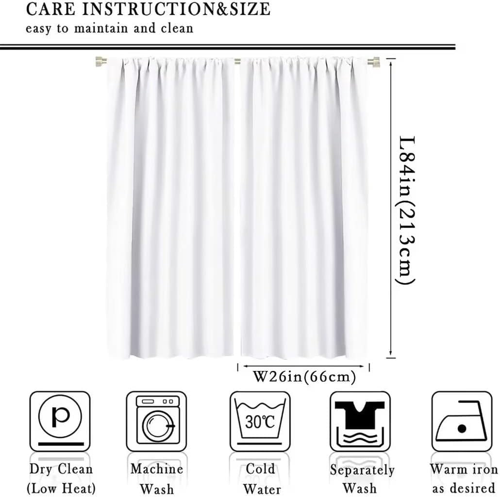 Dog Paw Print Curtains Cartoon Boho Dog Paw Print Bones Rod Pocket Blackout Window Treatment for Kids Girls Bedroom Children''s Room Kitchen Home Decor Art Printed Window Drapes 52x84in