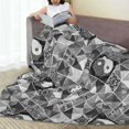 thumbnail image 6 of Bingfone Yin Yang With Black And White Print Flannel Fleece Blanket Throw Blanket for Bed,Sofa,Couch,Travel,Camping(80"x60" ), 6 of 8