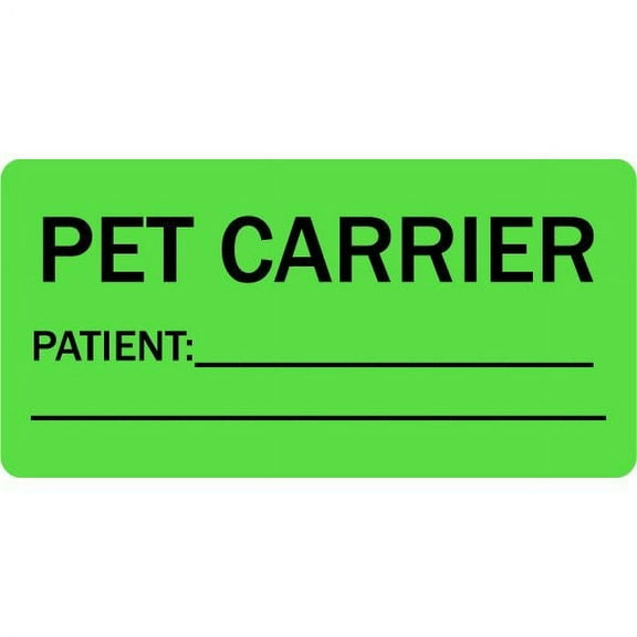 Pet Carrier Patient Name Veterinary Labels