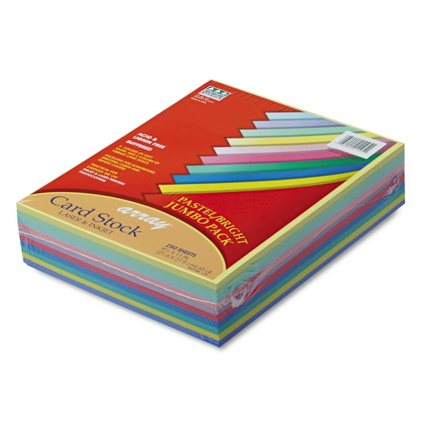 Cartulina Pacon Pastel y Brillante Jumbo, 250 hojas