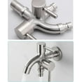 thumbnail image 4 of Grifo Lavadora Doble 1/2,Grifo Doble Acero inoxidable,Grifo Lavadora de Pared,,Grifo Exterior Anticongelante 1/2, 4 of 4