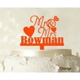 thumbnail image 1 of "Personalized Mr & Mrs Wedding Cake Topper Personalized Orange Cake Topper Color Option Available 5""-7"" Inches Wide", 1 of 1