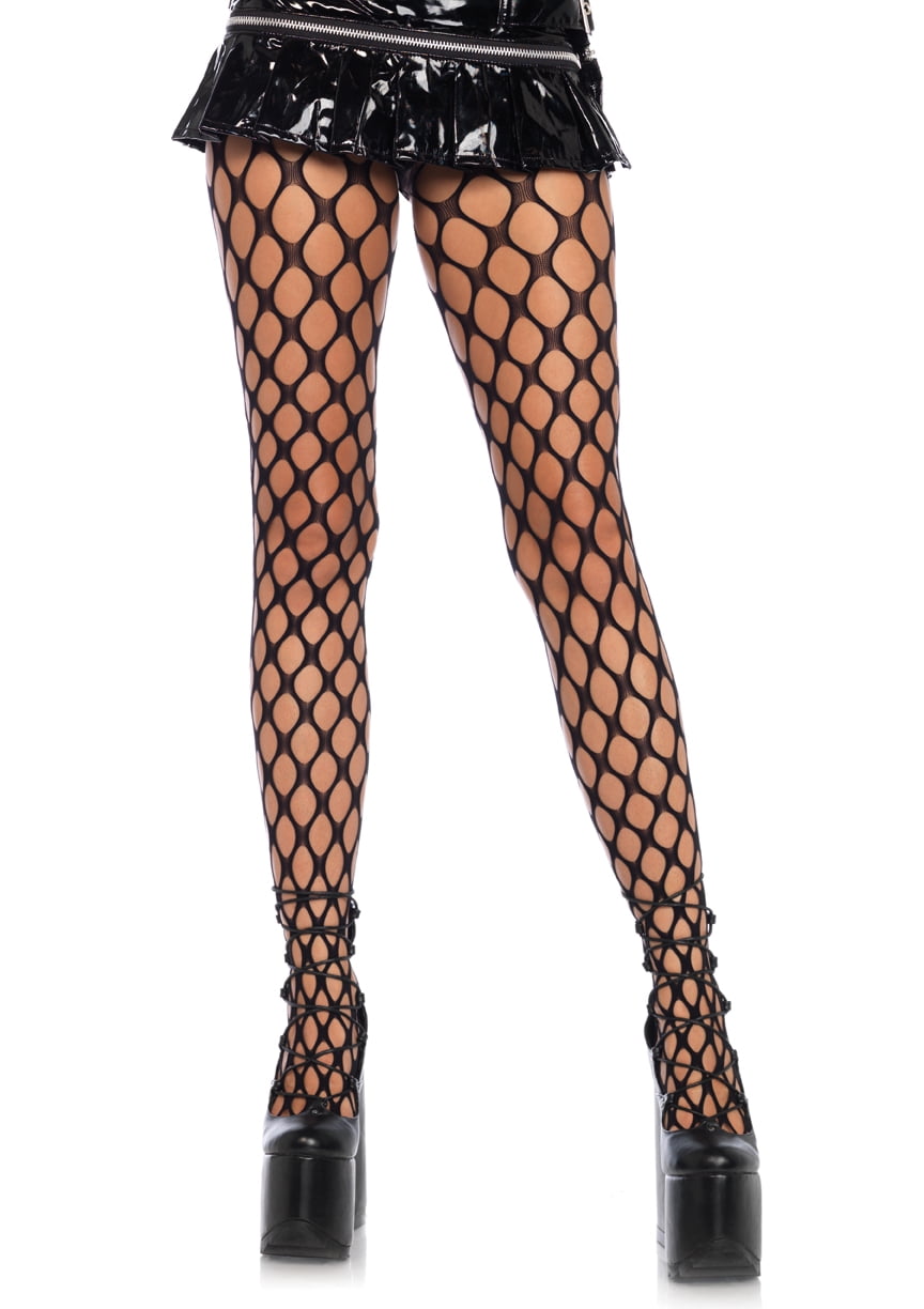 New Music Legs 7014 Sheer And Opaque Checkered Pantyhose 