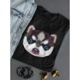thumbnail image 3 of Portrait Of Husky Puppy T-Shirt Women -Image by Shutterstock, Female Medium, 3 of 4