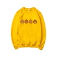 thumbnail image 4 of Sweaters For Women Halloween Evil Pumpkin Head Print Long Sleeve Pullover Sweatshirt Teen Girls Autumn Costumes Polyester Yellow Size Xs-3Xl Oversized Sweaters For Women, 4 of 4