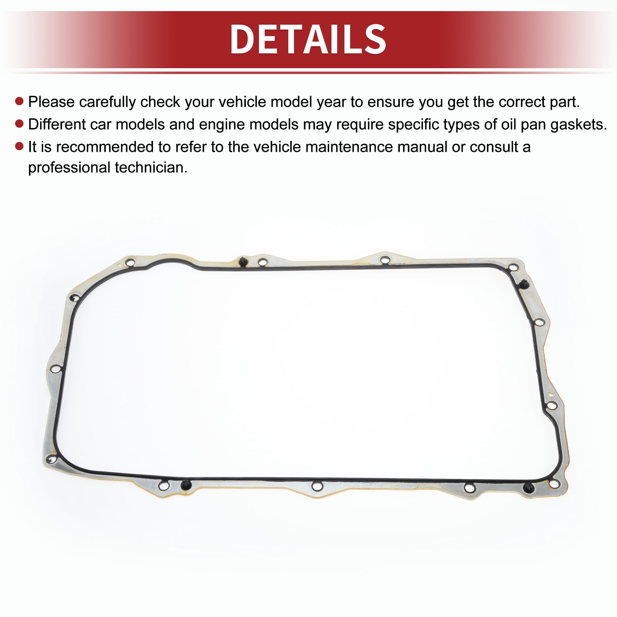 Car Oil Pan Gasket Car Transmission Oil Pan Gasket Engine Oil Pan Gasket Seal No.68362042AA for Jeep Wrangler 2018-2024 for Jeep Gladiator 2020-2024