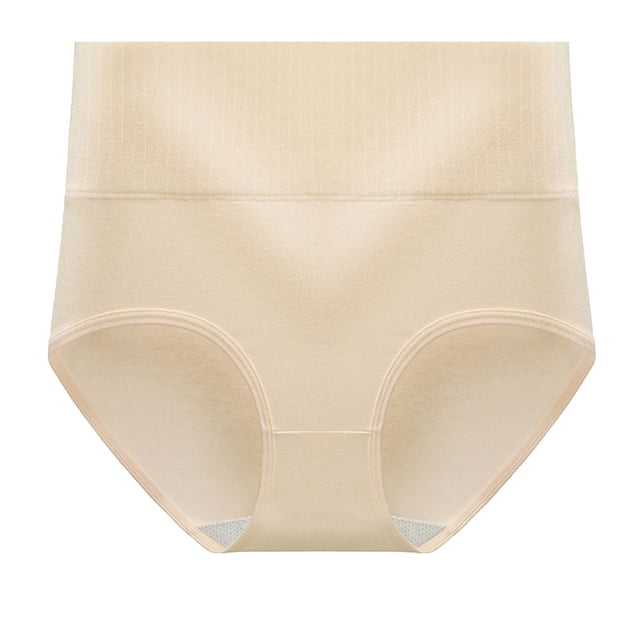Plebaso Womens High Waisted Cotton Underwear Stretch Comfortable Briefs Soft Full Coverage Ladies Panties