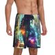 thumbnail image 2 of Fotbe Cosmic Cat In Window Pantalones Cortos de Pijama para Hombre, Ropa de Dormir, Pantalones de Pijama Cortos para Hombre-Small, 2 of 6