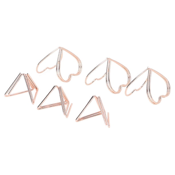 Triangular Files Clip 100pcs Shaped Paper Clips Triangular and Heart Type Double Layer 3D ...