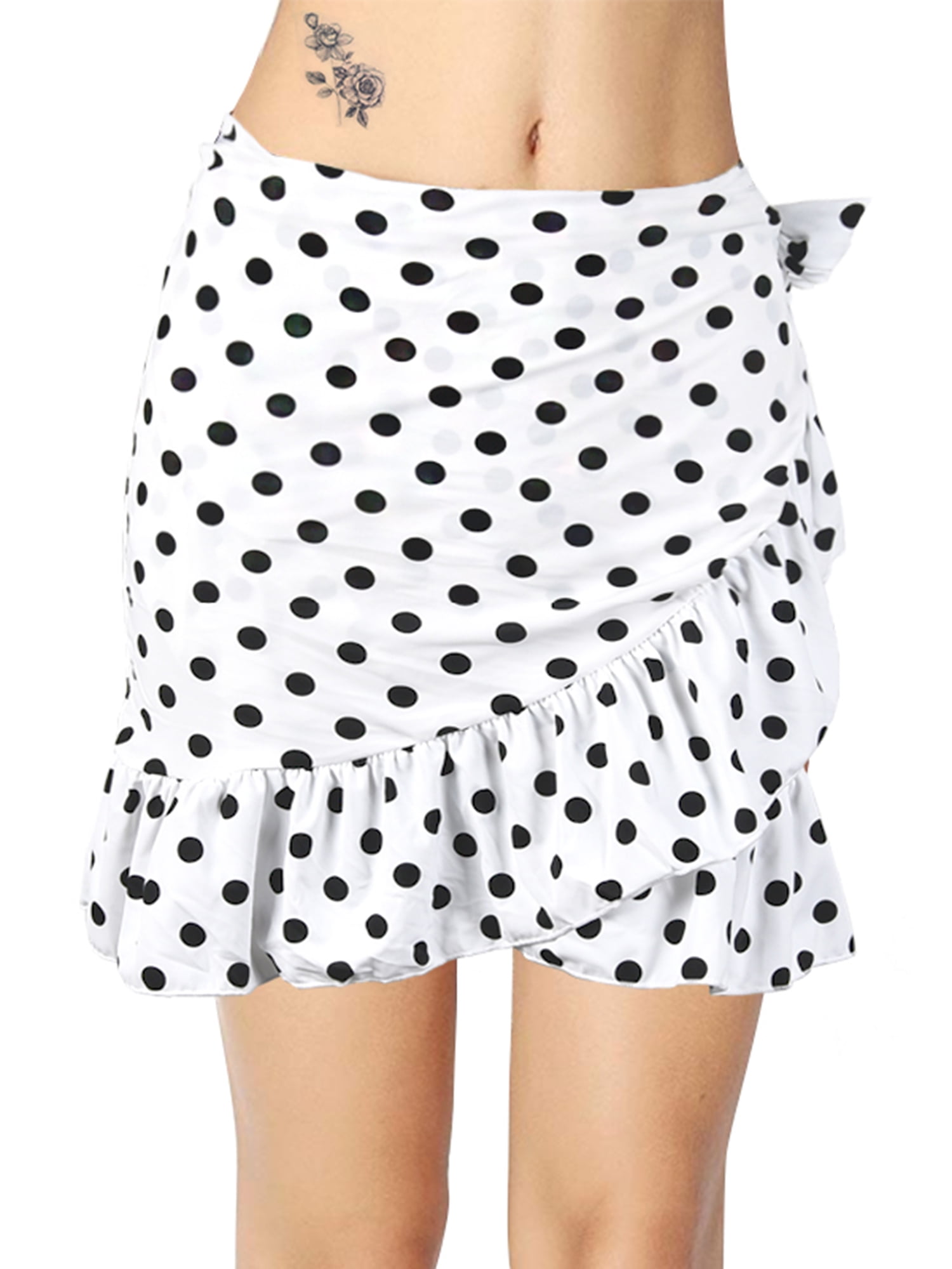 polka dot swim skirt