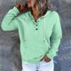 thumbnail image 4 of ICHUANYI Clearance Women's Hooded Solid Color Long-sleeved Sweatshirt Casual Blouse Pullover Tops(Mint Green, S) ICHUANYI WER2023080802501, 4 of 6