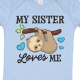 thumbnail image 4 of Inktastic My Sister Loves Me with Sloth and Hearts Boys or Girls Baby Bodysuit, 4 of 5