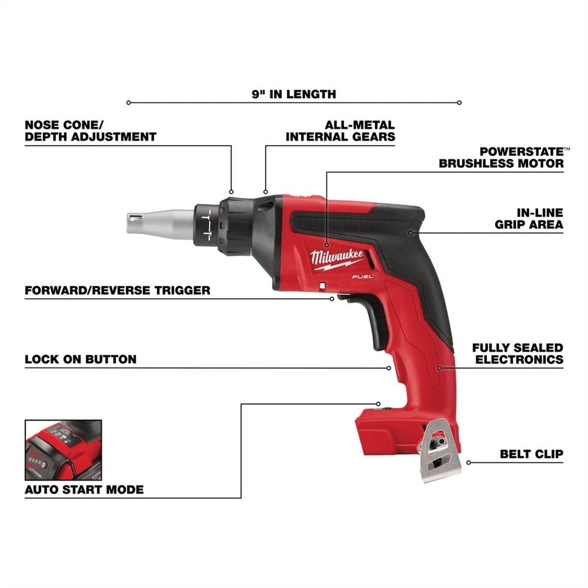 Milwaukee Tool M18 FUEL Drywall Screw Gun (Tool Only)