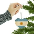 thumbnail image 3 of Argentina Country Flag Heart Love Wood Christmas Tree Holiday Ornament, 3 of 3