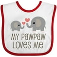 thumbnail image 3 of Inktastic My Pawpaw Loves Me Grandchild Boys or Girls Baby Bib, 3 of 4
