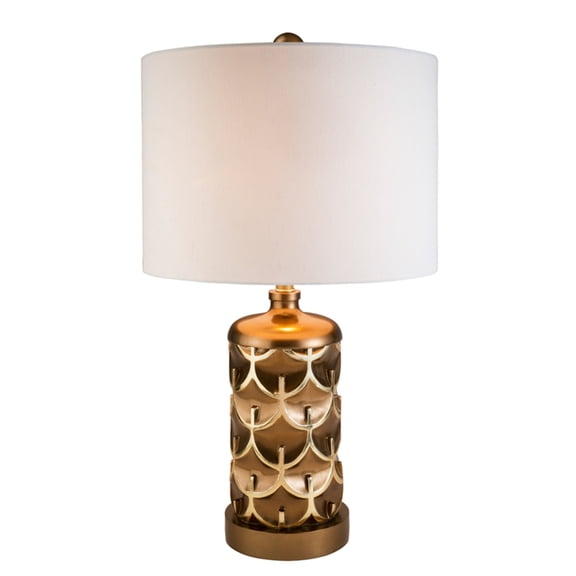 ORE International 28.5"H Mystic Owl Table Lamp-Color:Gold,Material:Resin