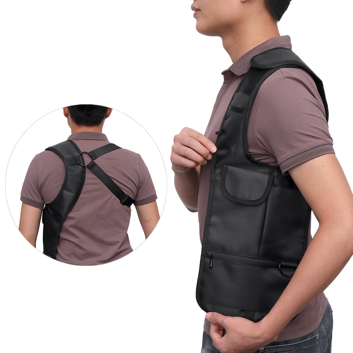 HOMEMAXS 1pc AntiTheft Hidden Underarm Shoulder Bag Portable Men's Travel Holder Phone Bag(Left