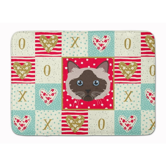 Birman Cat Love Machine Washable Memory Foam Mat