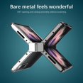 thumbnail image 4 of for Samsung Galaxy Z Fold 4 Case Plating Frame Electroplate Clear Luxury Elegant Case Camera Protector Soft TPU Shockproof Protective 3 PCS Anti-Skid Galaxy Z Fold 4 Case -Silver, 4 of 6