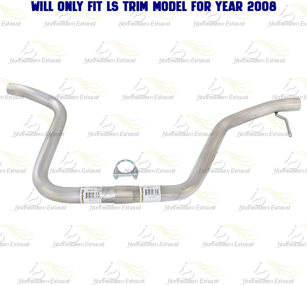 Northeastern Exhaust Stainless Steel Intermediate Pipe, Muffler and Tail Pipe Exhaust System Kit Fits 2008–2010 Chevrolet Malibu 3.5L – Direct Fit