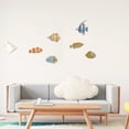 thumbnail image 3 of Esculturas Pescado de Pared Colgante 6 Decoración de Pared de Hierro Adornamiento Creativo de la Pared de la Pared Colgante de Pared Marina Vida Marina, 3 of 7