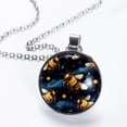 thumbnail image 2 of Honeybee Glass Circular Pendant Necklace Jewelry, 2 of 5