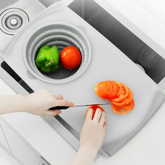 Mistaha Multifunction Kitchen Chopping Blocks Sinks Drain Basket Folding Cutting Board Fruits Tool Storage Chopping