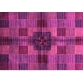 thumbnail image 1 of Ahgly Company Indoor Rectangle Checkered Pink Modern Area Rugs, 2' x 5', 1 of 4