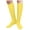 a21-Yellow, variant on KPOPLK Kids Girl Knee High Socks 0-12Years Old Toddler Soft Cotton Long Stockings Back to School Athlete Stocking(One Size,Dark Gray)