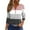 Pink, variant on Lmnyox 3/4 Sleeve Shirts for Women Color Block Button V Neck Casual Blouses Dressy Fashion Tops Clothes