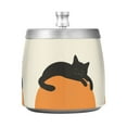 thumbnail image 7 of Yayeee Ashtray with Lid for Cigarette Smokeless Stainless Steel Home Ash Holder, Sleeping Black Cat, 7 of 7
