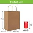 thumbnail image 3 of 30Pcs Paper Grocery Bags with Handles, Kraft Brown Grocery Gift Bags, 10.42X4.72X12.21inch Large Brown Paper Bags, Heavy Duty Kraft Paper Sacks for Shopping, Retail, Takeout, To Go, 3 of 7