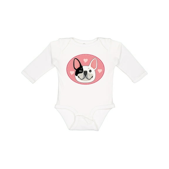 Inktastic French Bulldog Dog Girls Long Sleeve Baby Bodysuit