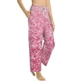 thumbnail image 6 of Salouo Pink Glitter Print Women's Pajama Pants Casual Loose Sweatpants PJs Flowy Pants Drawstring Palazzo for Women Wide Leg Pants Lounge Pajama -XX-Large, 6 of 8