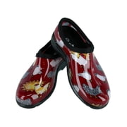 Sloggers Waterproof Garden Shoe for Women – Outdoor Slip-On Rain and Garden Clogs with Premium Comfort Support Insole, (Original Chicken Red), (Size 9)