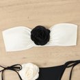 thumbnail image 5 of Conjunto de Bikini pequeño con realce para mujer, traje de baño pequeño con Tanga, Color contrastante, estilo brasileño, 2024, 5 of 5